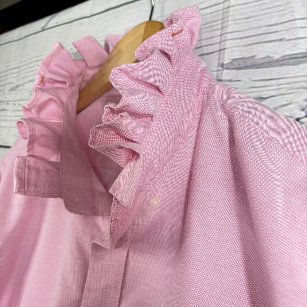 Upcycled Re-worked Dockers Ruffle Collar XL Bubblegum Pink Barbiecore - Picture 4 of 8